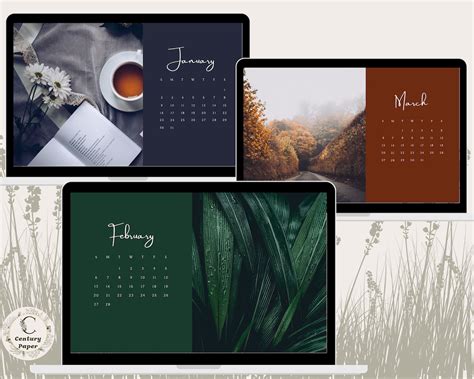 January 2022 Calendar Desktop Background